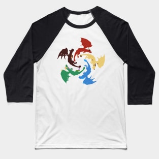 5 Dragons Flights Baseball T-Shirt